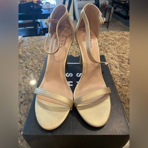 Gold strapped heels